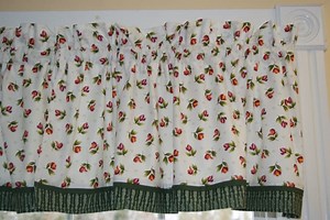 Red Gold Floral Valance – Catalina Maywood Studios 17x44 Curtain Topper | Farmhouse Country Window Treatment Drapes Home Décor Custom Orders - Etsy