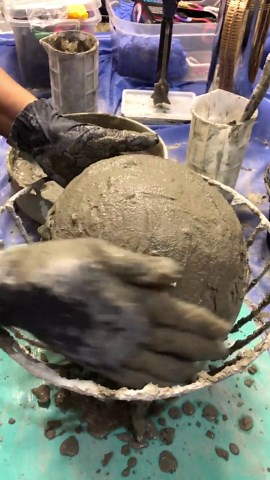 Concrete Garden Orb Ball Gray: Handmade for Rustic Minimalist Indoor Outdoor Decor 8 Inches (approximately in Diameter) - Etsy