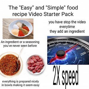 The Easy and Simple Food recipe video starterpack. | /r/starterpacks