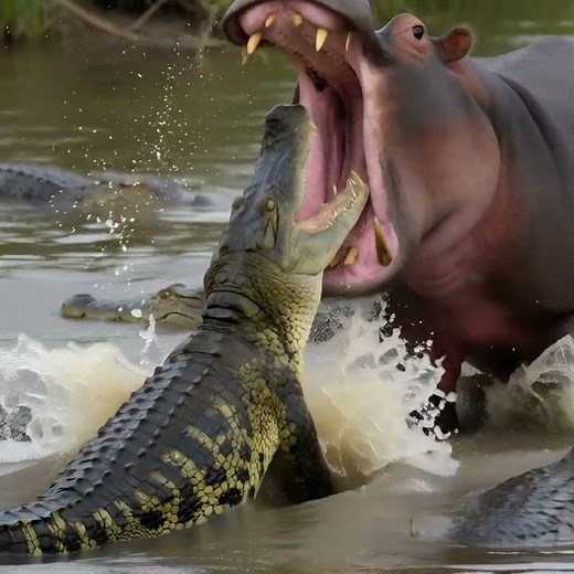 Hippo vs Crocodiles