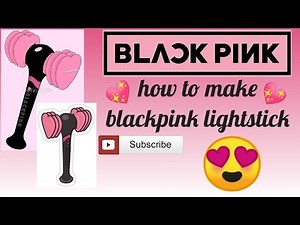 blackpink light stick/how to make blackpink light stick at home /easy diy #blackpink#craftcrafties