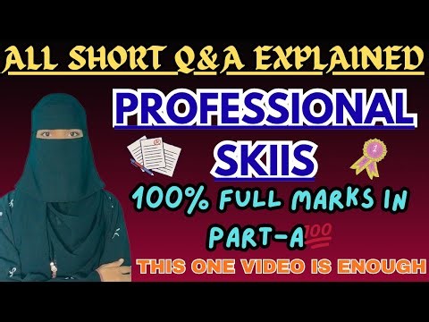 Degree 3rd seemster Professional Skills All short answers explained | Watch this video and get 10/10