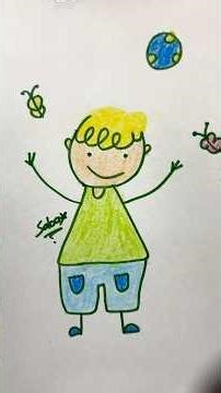 Cute Cartoon Boy Drawing 😊 | Easy Drawing for Kids & Beginner #shorts