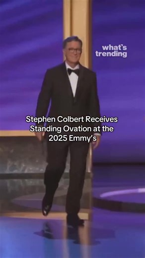 Stephen Colbert got a standing ovation at the 2025 Emmys after a heartfelt, and hilariously self-aware, moment on stage. “Is anyone hiring?” he joked, nodding to the end of The Late Show and earning cheers from the crowd. #StephenColbert #Emmys2025 #TheLateShow | What's Trending