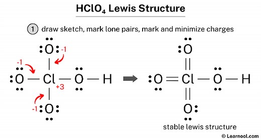HClO4 Lewis structure - Learnool