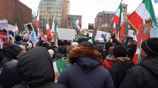 Rally against oppressive Iranian regime of Supreme Leader Ali Hosseini Khamenei - 66890983