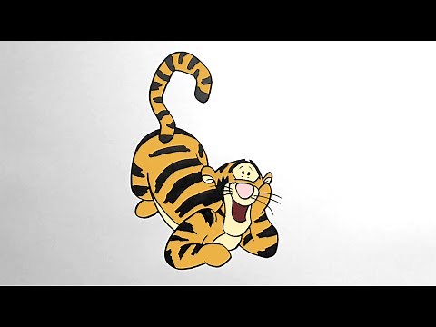 How to Draw TIGGER | WINNIE THE POOH