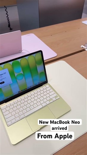 New mac book Neo first look at it.