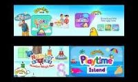 Mix of 4 videos from youtube : all cbeebies app trailer at once