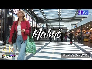 Malmö, Sweden | Malmö Central Station | City Walk | 4K | April | 2023
