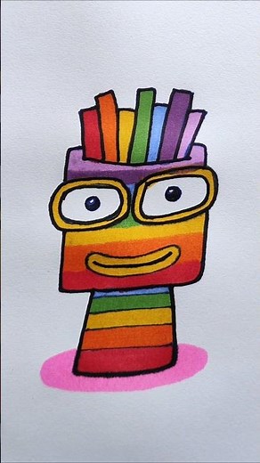 Numberblocks Seven Drawing Challenge Complete #numberblocks #drawing #shorts