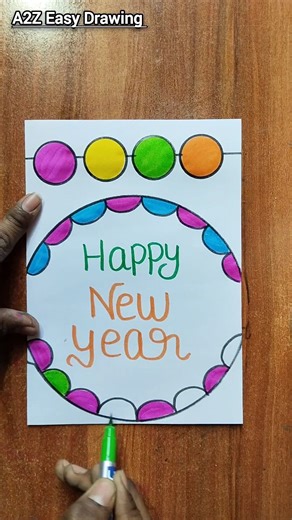 Cute 🥰 Happy New Year Greeting Card 2026 / New Year Card Making #shorts #card #2026