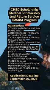 CHED #Scholarships MSRS Program | EfrenNolasco.com