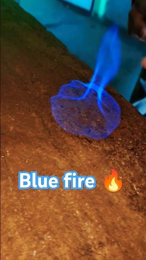 How to make a blue fire 🔥 #experiment #fire #shorts