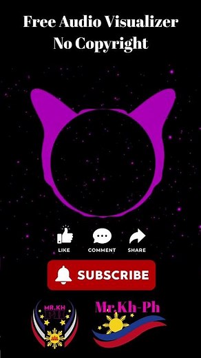 Free No Copyright- Animated circle visualization of audio spectrum