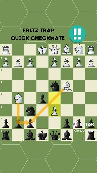 Fritz Trap to beat the Fried Liver #chess #chesstok #fyp #chessman