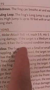 Giant Frog Abilities Explained #dungeonsanddragons #ttrpg