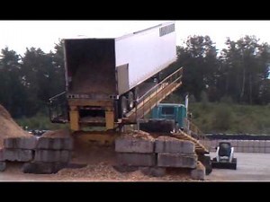 Chip Truck Unloading at Pellet Mill