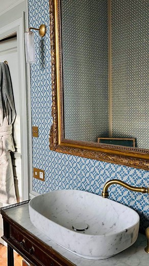 Château de Purnon on Instagram: "🇬🇧 We are thrilled to reveal a room that has taken two years to restore … and our first fully restored room using the Purnon Papers! The château is teaching us patience and the importance of the journey of discovery. This stunning wallpaper has been reimagined by @farrowandball from an 18th century wallpaper discovered hidden behind a wardrobe and under multiple layers of more recent wallpapers. It was the discovery of this very wallpaper that inspired the Pur