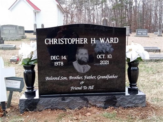 Black Granite Serpentine Headstone: Cemetery Grave Marker - Etsy