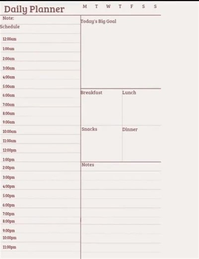 Get Your Time Back - the 24/hour Schedule - Etsy UK