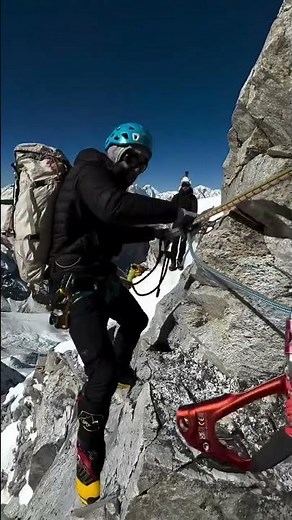 Traversing between Camp 1 and Camp 2 on Ama Dablam.#expedition #mountains #climbing #mountains