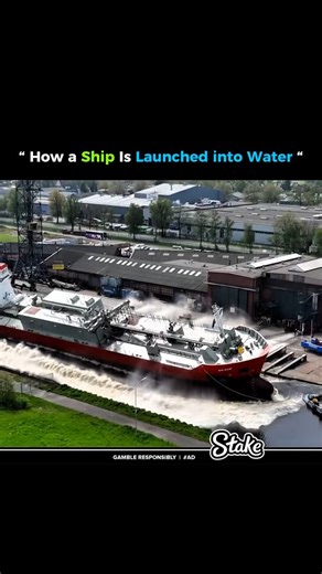 Knowledge Matrix | This is the incredible process of launching a massive ship into the water, marking the beginning of its journey at sea. After months or... | Instagram