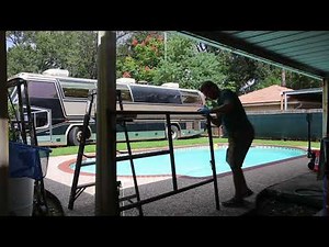 Rust removal and repaint of scaffold