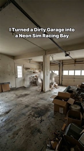 I Turned a Dirty Garage into a Neon Sim Racing Bay