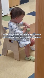 We need to stop rushing our kids. Easier said than done, we know. But rushing often leads to power struggles and meltdowns. When you honor your child’s pace, suddenly life with your child gets easier. They become engrossed in their projects. They are suddenly calmer. They learn new skills with more accuracy. Here are a few areas where we could all stand to stop rushing: 1. Morning routines: Try to make space for your child to tie their own shoes, zip their own jacket, or pack their own snack. 2.