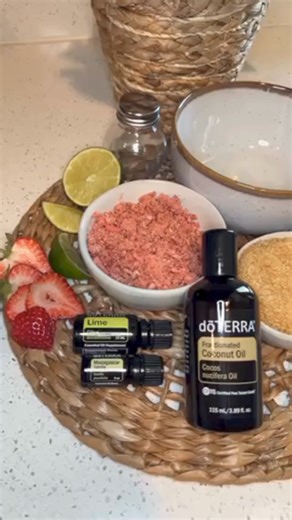 Who loves DIYs? 😍 Try this natural DIY Strawberry-Lime Sugar Scrub with Lime essential oil. It will leave your hands feeling so soft and smelling amazing! https://loom.ly/0TdnNEo Ingredients: 1 cup freeze-dried strawberries 1 cup raw turbinado sugar ⅓ cup organic virgin coconut oil ⅓ cup doTERRA Fractionated Coconut Oil 1 tablespoon vanilla extract 3 drops Lime essential oil Instructions: 1. Place the strawberries in a large ziplock bag and crush them with a rolling pin. 2. Add the crushed stra