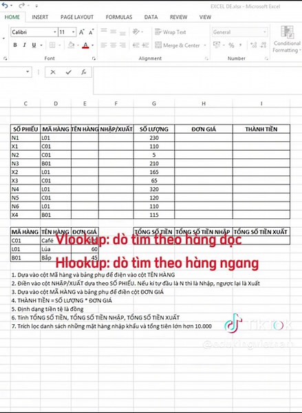Mẹo giải đề thực hành Excel - Chứng chỉ CNTT Cơ bản - Phân biệt hàm HLookup và VLookup (P1) #tinhocvanphong #chungchitinhoc #eduking #excel #hlookup #vlookupexcel #ctu #LearnOnTikTok