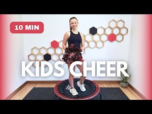 10 Minute Kids Cheer Rebounder Workout | Fun Mini Trampoline Routine for Kids & Teens