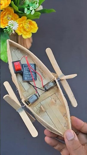 Homemade RC Boat | Simple N20 Motor Build #shorts #trending #rc