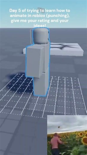 Day 5 of trying to learn how to animate in roblox punching, give me your rating and your ideas!