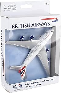 Daron Worldwide Trading RT6008 British Airways A380 Single Plane, White