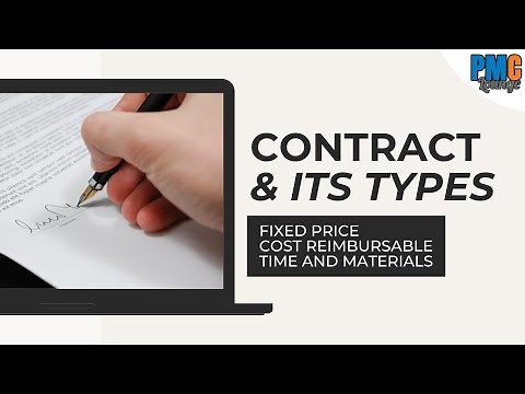 Contract and its types - Fixed Price (FP), Cost Reimbursable (CR), Time and Materials (T and M)