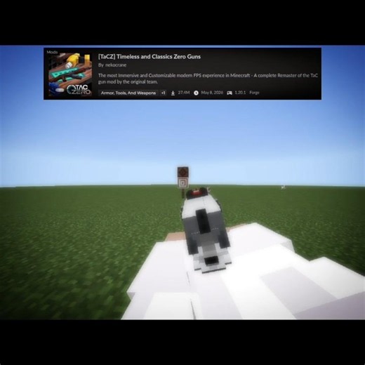 Minecraft bedrock TaCZ gun mod #minecraft #edit