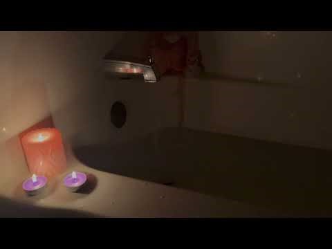 Bathtub Filling ASMR | Candles & Relaxing Water Sounds for Sleep