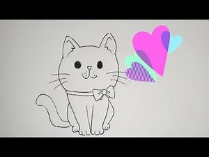 Kako nacrtati najsladju Mačku za 2 min/How to draw a Cute Cat easy in 2 min