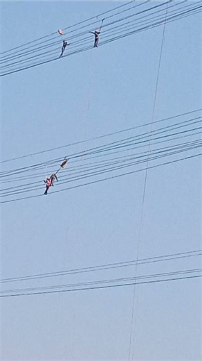 tower stringing work line spacer installation