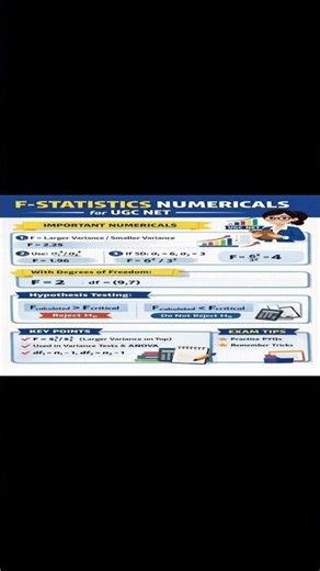 F-Statistics Made Easy | Variance Test Numericals for Exams