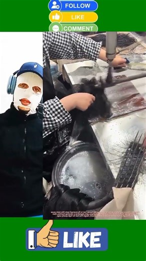 Watch A Wig Factory Worker Process Raw Human Hair To Fix Reversed Roots And Make Tangle-Free Wigs