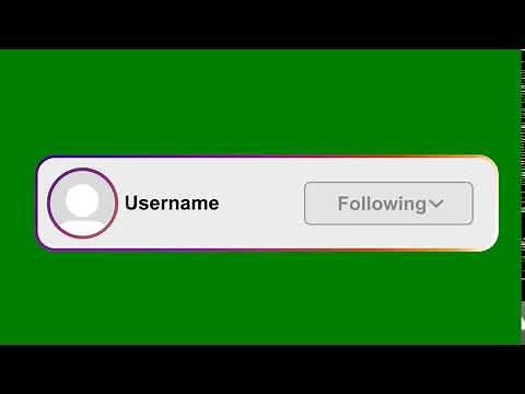 Custom Instagram Follow Animation | Green Screen | Chroma Key