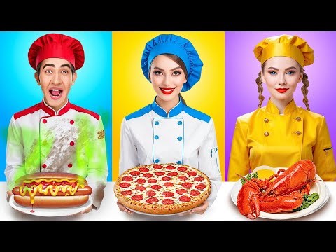 $1 बनाम $100 बनाम $1000 फूड चैलेंज 🍩 मजेदार DIY हैक्स और प्रैंक्स | 123 GO!