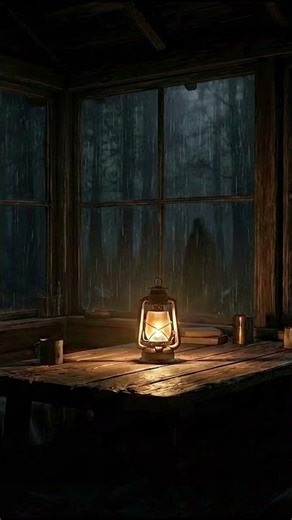 Creepy Forest Outside the Window 🌫️🕯️ | Dark Cabin Ambience 4K | 2 Hours