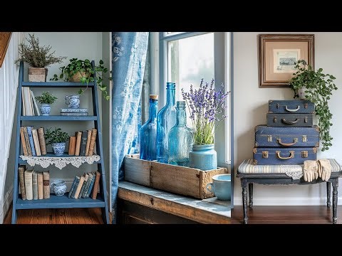 Blue Rustic Repurposed Decor: Easy Spring Projects for a Charming Vintage Farmhouse