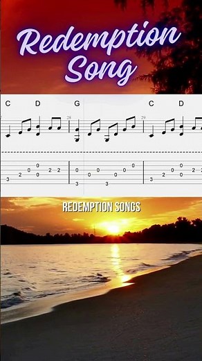 Redemption Song Fingerstyle Tab (chorus) - Bob Marley