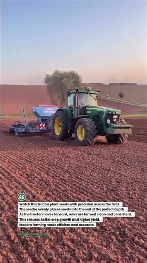 Tractor Seeding Fields Fast and Precise! #tractor #farming #agriculture