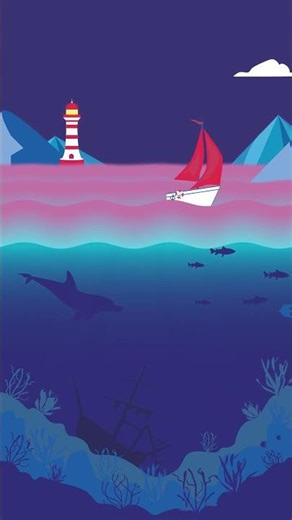 2D Animation: Magic Sunset at Sea | Motion Design Loop